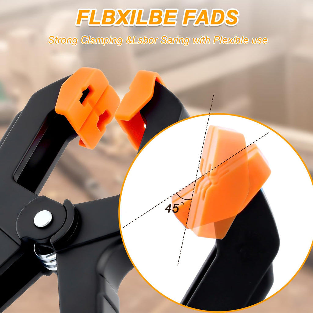 50 Pack Spring Clamps, Heavy Duty Plastic Woodworking Clamps & Multi-Use Hanging Clips for Balloon Arch Clips, Tarp Clips & Backdrop Holder, Durable Hand Tool Kit, 2 Colors