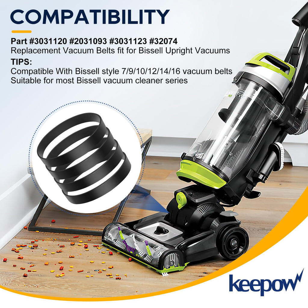 KEEPOW Style 7/9/10 P/N 3031120 Replacement Belt for Bissell Vacuum