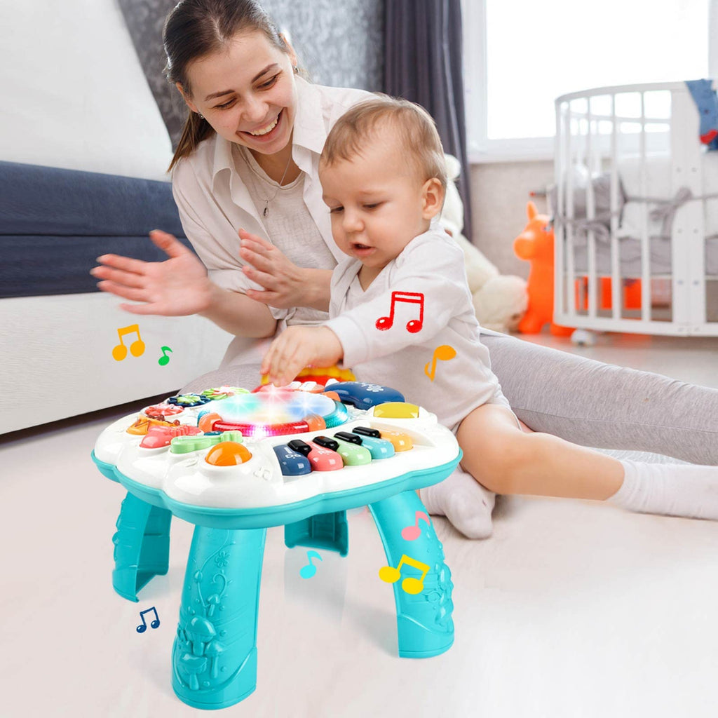 BACCOW Baby & Toddler Toys, Baby Activity Center 6 to 12-18 Month Old, Learning Musical Table Toys for 1 2 3 Year Old Boys Girls Gifts