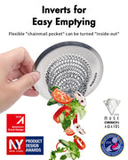 Sink Drain Strainer, Reversible Easy Clean Mesh Sink Strainer with 304 Stainless Steel, Wokdada Revolutionary Anti-Rust Large Kitchen Sink Strainer Food Catcher for Garbage Disposal Without Clogging
