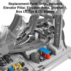 Replacement Parts for Ultimate Garage - Hot Wheels Ultimate Garage Vehicle Playset FTB69 ~ Replacement Parts Bag 3 ~ Includes Elevator Pillar, Elevator, Arms, Diverter 1, Box LT, Tire & Oil Station