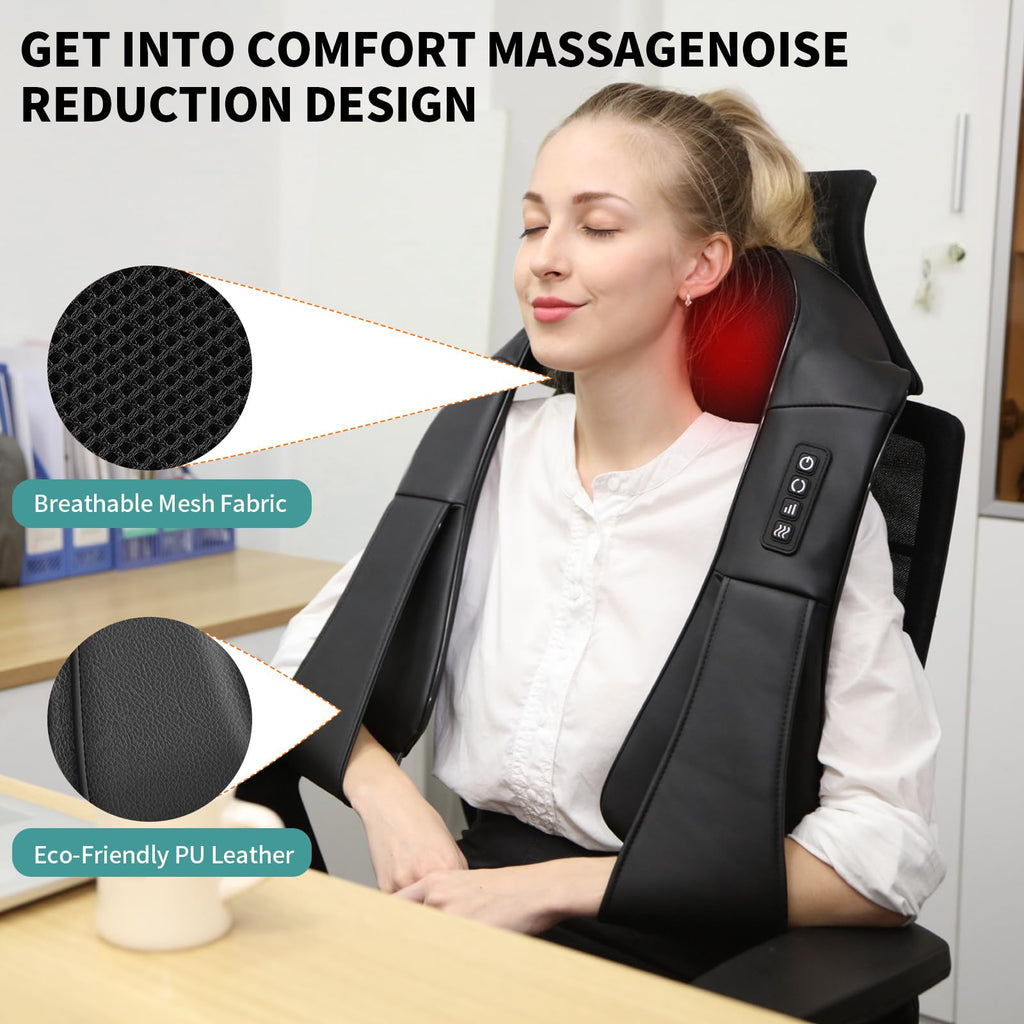 WERTYI Neck Massager with Heat Deep Tissue Electric 3D Kneading