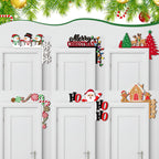 Qunclay 6 Pcs Christmas Door Corner Frame Decoration Christmas Door Topper