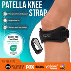 PhysFlex 2 Pack Patella Knee Brace - Knee Support and Pain Relief, Running, Hiking, Basketball, Jumpers Knee, Tendonitis, Adjustable Strap Patellar Tendon Stabilizer (Pink)