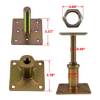 ASTAMOTOR Adjustable 4 1/3" - 7" House Floor Jacks Mini Screw Post Pole for Leveling, Galvanized, 4 Pack, AM502-2