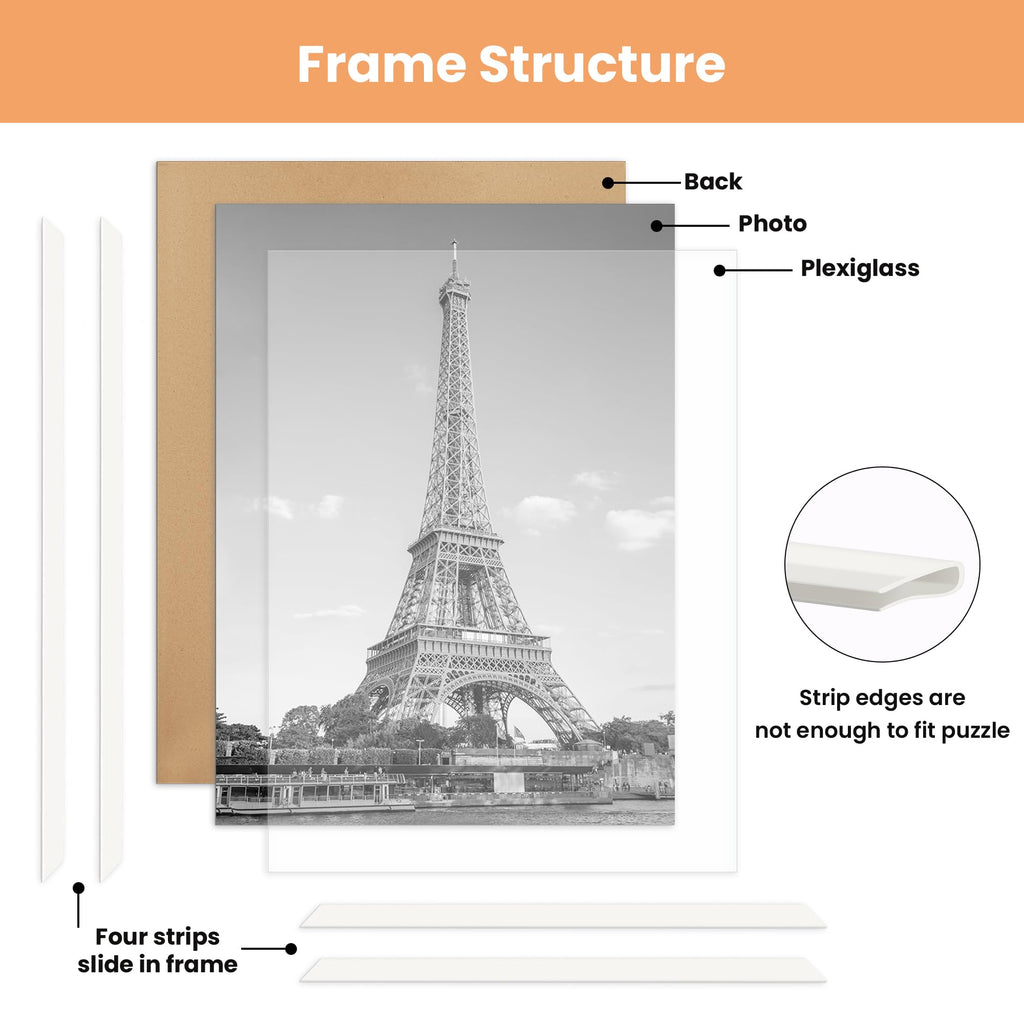 upsimples 16x24 Poster Frame, Easy Slide-In Assembly, White, 3 Pack