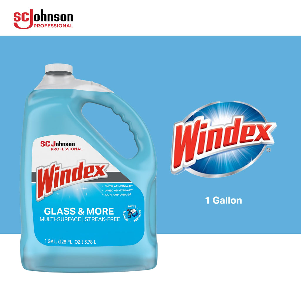 SC Johnson Professional Windex Glass Cleaner Refill, 1 Gallon, 4 Count