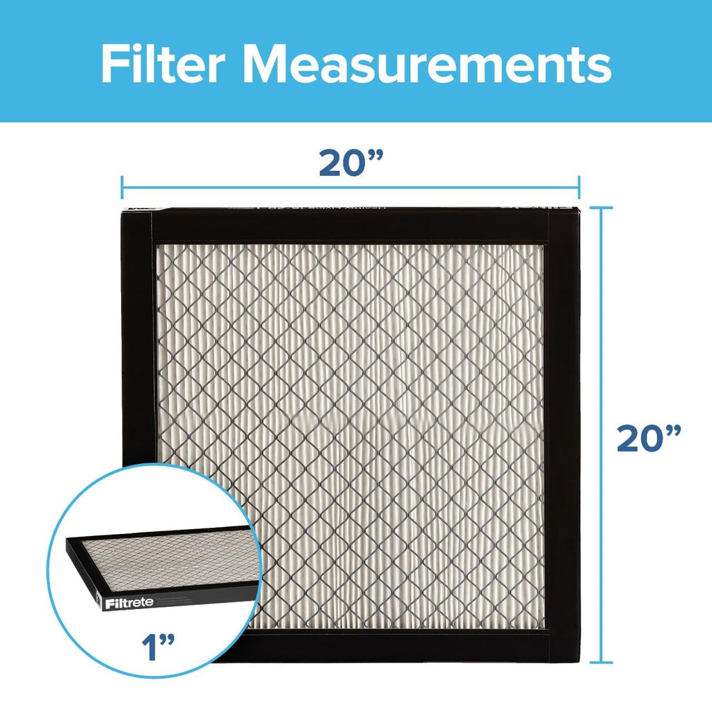 Filtrete 20x20x1 Air Filter, MERV 14, MPR 2800, 2 HVAC Filters