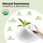 Viccoky Organic Stevia Powder 6oz (171g), Pure Stevia Extract Powder, Sugar-Free & 0 Calories, No Additives, Sugar Substitute, Natural Sweetener