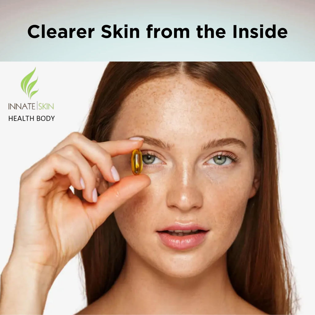 Clear Skin Acne Vitamins Capsules | Complexion Supplements with Pantothenic Acid B5, Zinc Picolinate, Vitex Chasteberry | 60 Count