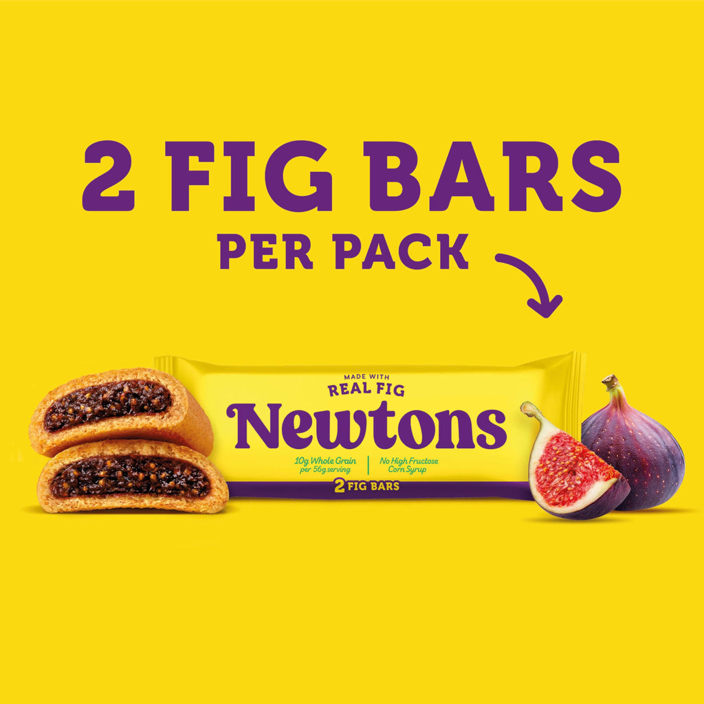 NEWTONS Soft Baked Real Fruit Fig Bars, Fig Cookies, 40 Snack Packs