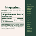 Nature's Bounty Magnesium Supplements 500mg Tablets, Support Bone & Muscle Health, 200 Count (Pack of 2)