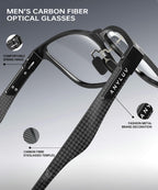ANYLUV Blue Light Glasses Men/Women, Working Blue Light Blocking Glasses, Relieve Eyestrain-Carbon fiber Black
