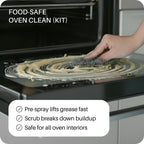 Oven Cleaning Kit: Natural Oven Cleaner and Kitchen Cleaner | Heavy Duty Oven Cleaner & Oven Rack Cleaner Kit | Fume-free & Safe to Clean All Ovens (Unscented) | Refillable Plastic Jar & Bottle