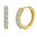 IMOLOVE Huggie earrings for women Ear Cuff Moissanite Stud Earrings Hypoallergenic Sterling Silver with 18K Yellow Gold Plated Earrings-25