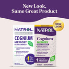 Natrol Cognium Memory Extra Strength, Brain Health Supplements for Adults, Brain Memory Supplements, Enhances Mental Agility in Healthy Adults, 60 Tablets, Up to a 30 Day Supply