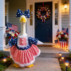 Porch Goose Outfits for 23 Inch Lawn Statue, Patriotic USA Costume