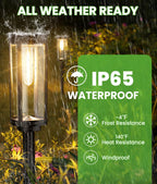 BITPOTT Solar Lights Outdoor, 8 Pack, Warm White, IP65