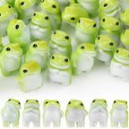 Novabright 30 Pcs Mini Resin Frogs, Small Figurines to Hide Bulk