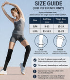 Aoliks Compression Socks for Women & Men, White Thigh High Support Socks for Nurses Fyling Pregnancy