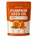 EVERVISION Molana Pumpkin Seed Oil Capsules – Cold Pressed Pumpkin Seed Oil Softgels, Daily Use for Adults, 180 Count (1 Pack)