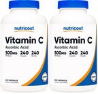 Nutricost Vitamin C 500mg, 240 Capsules, Vegetarian, Gluten Free & Non-GMO (Pack of 2)