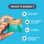 drTung's Smart Floss Mint for Teeth - Natural Expanding Dental Floss, Gentle on Tooth & Gums, Expands & Glides, PTFE & PFAS Free, Certified Organic Mint Essential Oils - Pack of 12
