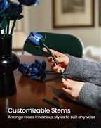 iATOM Blue Rose Bouquet Building Set, Compatible with Lego Flowers for Adults - Gift for Halloween, Gothic Retro Artificial Flowers Botanical Collection Home Decor - IA11007