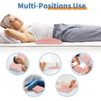 vamorry Poufs Lumbar Support Pillow for Bed Relief Back Pain: Lower Back Pillow for Sleeping - Memory Foam Waist Pillow - Back Wedge Bolster Pillow for Side, Back&Stomach Sleepers - Bed Rest Pillow