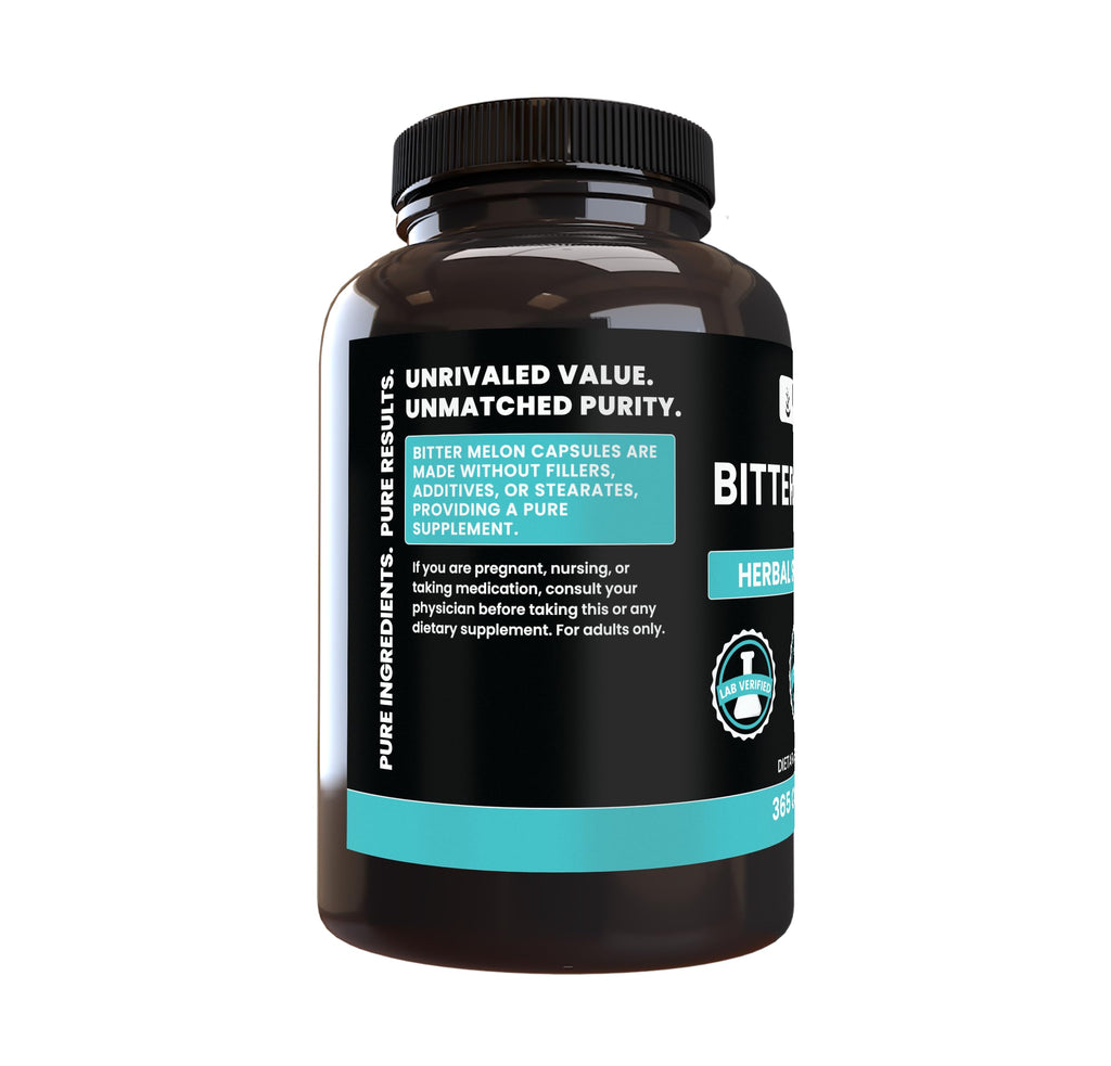 PURE ORIGINAL INGREDIENTS Bitter Melon (365 Capsules) No Magnesium Or Rice Fillers, Always Pure, Lab Verified