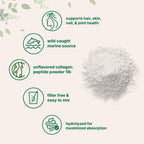 Micro Ingredients Marine Collagen Peptides Powder, 1 lb | Type I Marine Collagen + Natural Protein | Wild-Caught Fish Source | Unflavored | Pescatarian, Non-GMO