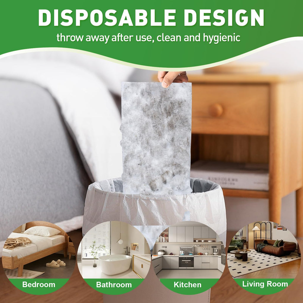 NXPPYY 100ct Dry Sweeping Cloths for Swiffer Sweeper Mop, Heavy Duty Microfiber Duster Mop Pad Refills, Captures Dust & Pet Hair, for Hardwood Floors and Multi-Surface Cleaning