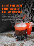 SPTA Bucket Dolly with 5 Wheels, Car Wash Bucket Roller, Easy Push Rolling Barrel Dolly System for Washing, Waxing, Removable Bucket Mover, Polishing Car Accessories Black