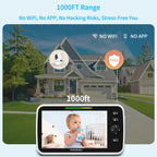 HelloBaby 6" No WiFi Video Baby Monitor with Camera Audio, 33H Battery