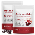 LTQXGT Astaxanthin Supplement 2PCS – Natural Antioxidant Support – 12mg High Strength Softgels – Clean Formula, Gluten-Free, Easy to Swallow Capsules for Daily Wellness