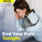 Sparthos Shoulder Brace - Support Sleeve for Torn Rotator Cuff, AC Joint Pain Relief - Arm Immobilizer Strap Wrap - Fits Bicep 14-30 in, Left or Right, Men & Women - Measure Before Purchase - XXL