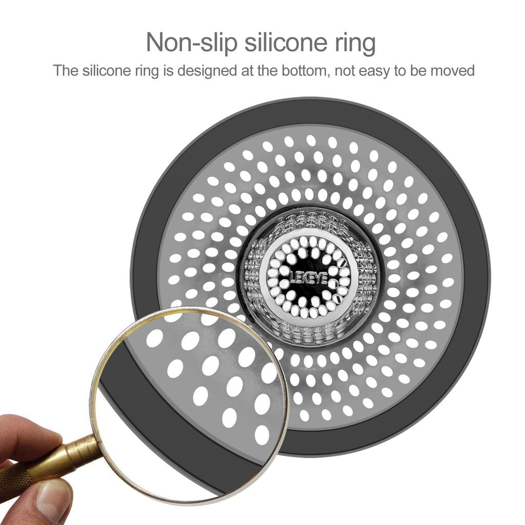 LEKEYE Shower Drain Hair Catcher | Bathtub Stopper/Strainer Stainless Steel Drain Protector