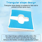 TITA-DONG Breathe Freely Fiber Material Bed Sore Cushions for Butt, Anti Bedsore Cushion, T Shaped Opening Triangular Slope Design Anti Decubitus Cushion for Elderly, Bedridden, Disabled