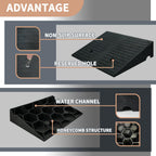 Curb Ramps for Driveway Threshold Wheelchair Doorway Sidewalks Shed Heavy Duty, 2 Pack 3.9 inch Rise, Ramps for Wheelchairs for Home Steps, Motorcycles, Lawn Mowers, 7000lbs Powersport Load ing