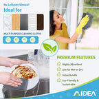AIDEA Microfiber Cleaning Cloth Grey 50PK, Microfiber Towels for Cars, Premium Car Cloths, Dusting Cloth Lint Free Cleaning Rags for SUVs, House, Kitchen, Window, Workshops,11.5×11.5"