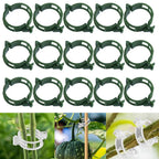 100 PCS Secured Plastic Plant Clip, Plant Support Clips, Garden Clips for Climbing Plants, Plastic Trellis Clips Plant Support Clips Tomato Grape Vine Vegetables Plant Fixing Clips (100, Green)