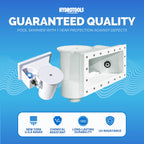 SWIMLINE HYDROTOOLS Standard Thru-Wall Above Ground Pool Skimmer Kit With WATER LEVELING SYSTEM | ABS Construction | Large Debris Basket| Snap-In & Removable Weir | Above Ground Pool Skimmer | Skimmer