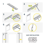 OOK 533212 French Cleat Mirror and Picture Hangers with Hardware, 200lb, Aluminum (13 Piece)
