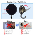 YSSILADI Heavy Duty Vacuum Suction Shower Hooks - Glass Suction Cup Bathroom Robe Hooks, Reusable, No Hole Punched - Bronze, 4 Pack