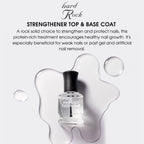 Deborah Lippmann Hard Rock Base and Top Coat | Promotes Healthy Growth for Soft Nails | Diamond Powder Strengthens and Protects Nail Polish | Clear, 50 Fl. Oz