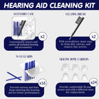 Wovnet Hearing Amplifier Accessories Kit, Compatible with Audien Hearing Amplifier Cleaning Tools, Includes 6 Sizes Silicone Dome, Cleaning Brush and Screwdriver, Wax Guards, Carrying Case(16 Pcs)