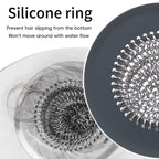TRAPMATE Shower Drain Hair Catcher, 4.4" Easy Clean Bathtub Drain Hair Catcher, Anti-Slip Bath Tub Drain Protector, Upgraded 304 Stainless Steel Shower Sink Drain Cover for Bathroom (Patented Product)