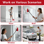 Easywring 1-Tank System,Mop Replacement Heads for O-Ceda Replace , Spin Mop Heads Replacements, Microfiber Spin Mop Refills, Easy Cleaning Head Replacement (1 Base+3pcs White)