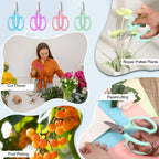 16Pcs Floral Scissors Garden Flower Scissors Shears for Cutting Fresh Flower Floral Cutters Garden Shears for Gardening Flowers Arrangement, Trimming Plants, Stainless Steel