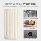Intex 64101E Dura-Beam Standard Single-High Air Mattress: Fiber-Tech - Twin Size - 10in Bed Height - 300lb Weight Capacity - Pump Sold Separately